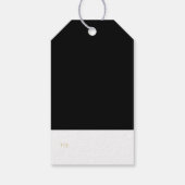 Gold & Black Modern Deer Frohe Weihnachtsgeschenke Geschenkanhänger (Rückseite)