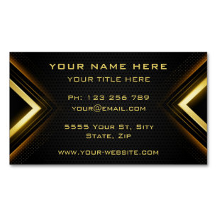 Gold Black Modern Design Business Card Magazin Magnetische Visitenkarte