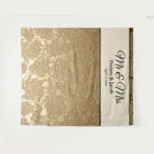 Gold Black Modern Foto Booth Hochzeitsvorhang Wandteppich (Vorderseite (Horizontal))