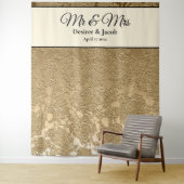 Gold Black Modern Foto Booth Hochzeitsvorhang Wandteppich (Beispiel)