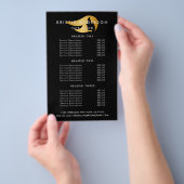 Gold & Black Modern Hair Stylist Salon Flyer (Handgriff)