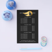 Gold & Black Modern Hair Stylist Salon Flyer (Einzeln)