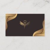 Gold Black Modern Luxus Manager Bereich Visitenkarte (Vorderseite)