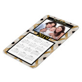 Gold Black Modern Muster Foto 2019 Kalender Magnet (Linke Seite)