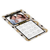 Gold Black Modern Muster Foto 2019 Kalender Magnet (Rechte Seite)