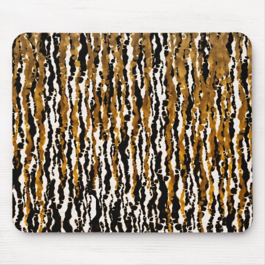Gold & Black Modern Safari - Jungle Glam Mousepad (Vorne)