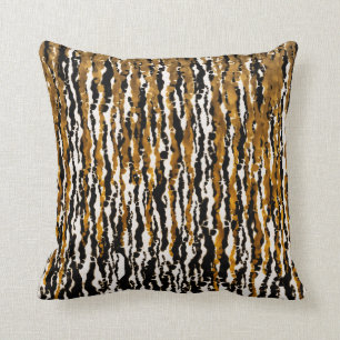 Gold & Black Modern Safari Regen Dschungel Glamour Kissen