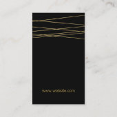 Gold Black Modern Visitenkarte (Rückseite)