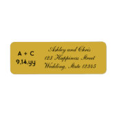 Gold Black Moderne Personalisierte Hochzeitseinlad (Vorne)