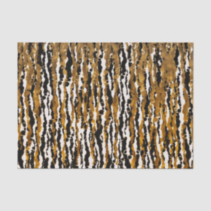 Gold & Black Moderne Safari-Regen-Dschungel-Glamou Seidenpapier