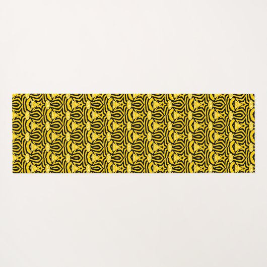 Gold & Black Monochrome Star Premium "God Is Love" Yogamatte (Rückseite (Horizontal))
