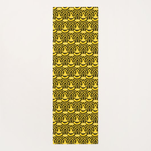 Gold & Black Monochrome Star Premium "God Is Love" Yogamatte (Rückseite)