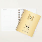 Gold Black Monogram Initials Business 2026 Planer (Anzeige)