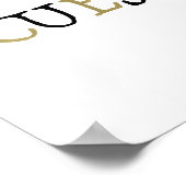 Gold Black Mustache Poster (Ecke)