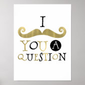 Gold Black Mustache Poster (Vorne)