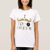 Gold Black Mustache T-Shirt (Vorderseite)