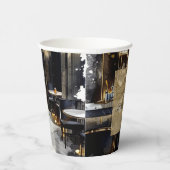Gold Black Night Club Party Brautparty Pappbecher (Rechts)