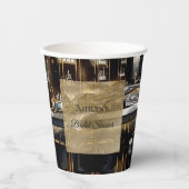 Gold Black Night Club Party Brautparty Pappbecher (Vorderseite)