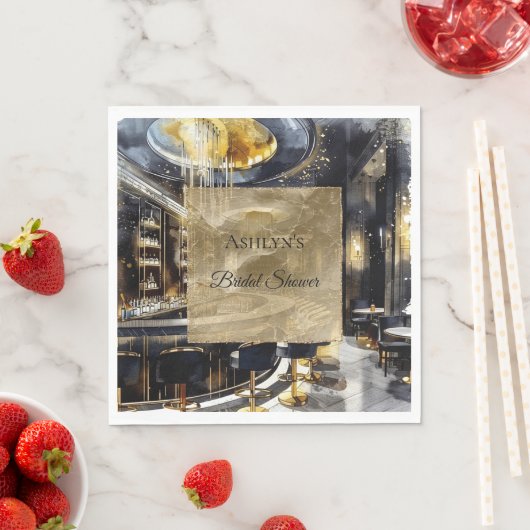 Gold Black Night Club Party Brautparty Serviette (Beispiel)