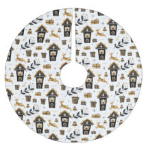 Gold Black Nordic Rentier House Weihnachten 