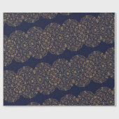 Gold & Black Nutcracker Fairies Wrapping Paper Geschenkpapier (Flach)