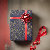 Gold & Black Nutcracker Fairies Wrapping Paper Geschenkpapier