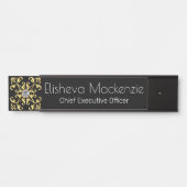 Gold Black Office Door Signature Signature Name Pl Türschild (Vorderseite )