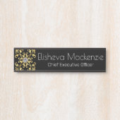 Gold Black Office Door Signature Signature Name Pl Türschild (Vorderseite )