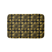 Gold Black Old Greece Meander Muster Badematte (Vorderseite)