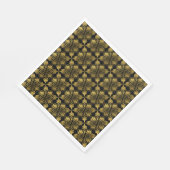 Gold Black Old Greece Meander Muster Serviette (Ecke)