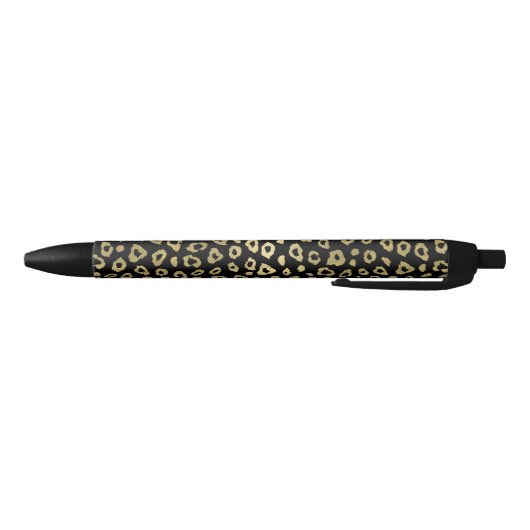 Gold Black Ombre Leopard Print Kugelschreiber (Unterseite)