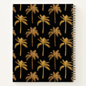 Gold Black Palm Trees Beach House Gästebuch Notizblock (Rückseite)