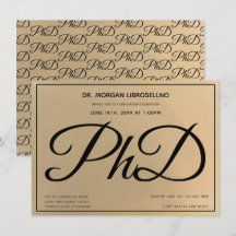 Gold Black PhD Graduation Party