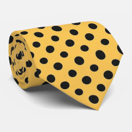 Gold & Black Polka Dot Krawatte