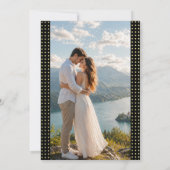 Gold & Black Polka Dot Personalisierte Hochzeit Save The Date (Rückseite)