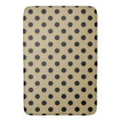Gold & Black Polka Dots Dot Badematte (Vorderseite Vertikal)