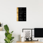 Gold Black Pricelor Salon Poster (Heimbüro)