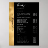 Gold Black Pricelor Salon Poster (Vorne)
