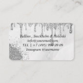 Gold Black Private Party Barkeeper Business Card Visitenkarte (Rückseite)