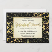 Gold Black Probe Dinner Einladung (Vorderseite)