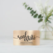 Gold Black Real Anwesen Agent QR Code Foto Broker Visitenkarte (Stehend Vorderseite)