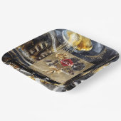 Gold Black Red Night Club Brautparty Pappteller (Gewinkelt)