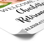 Gold Black Retirement Party Custom 8.5x11 Foto Poster (Ecke)