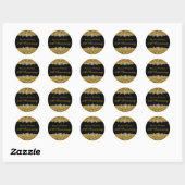 Gold & Black Rose 50 Jahre Sticker (Blatt)