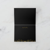 Gold & Black Rose Dankeschön Karte (Innenseite)