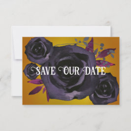 Gold Black Rose Foto Rette unser Datum Einladung