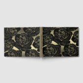 Gold & Black Rose Glam Elegante Klassische Hochzei Gästebuch (Voll)