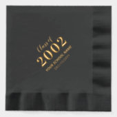 Gold Black School Wiedersehen Year Servietten Mit Folie (Vorderseite)