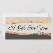 Gold Black Shimmer Paper Geschenkgutschein (Vorderseite)
