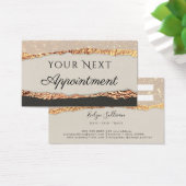 Gold Black Shimmer Paper Terminkarte (Schreibtisch)